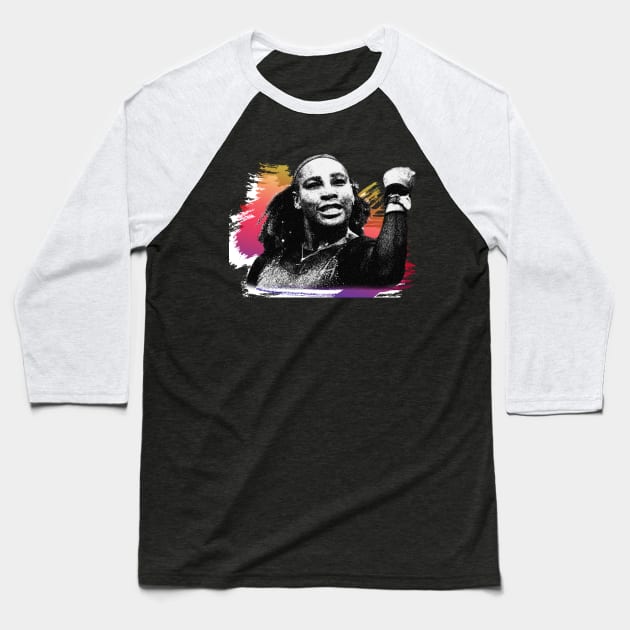 serena williams//scratch paint Baseball T-Shirt by 9ifary